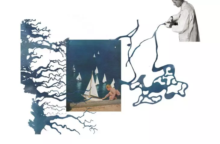flowing landscape, collage by Natalia Budnik