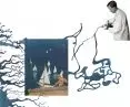 flowing landscape, collage by Natalia Budnik