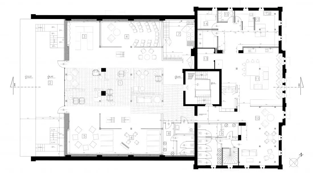 „Generacja XYZ.
Architektura zmiany”, rzut aranżowanego poddasza