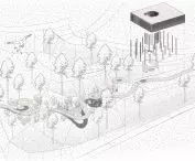 Yoga House, axonometry
