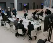 At the urban planning workshop, three groups work in parallel