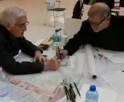 Romuald Loegler and Marcin Włodarczyk during the workshop
