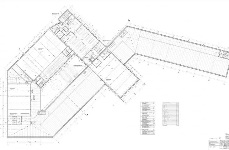 School and kindergarten complex in Przybysławice, second floor plan