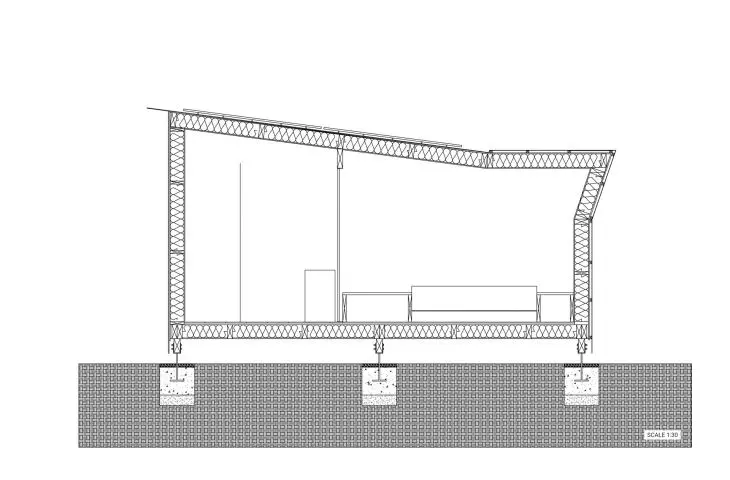 Projekt cocoon, przekrój techniczny