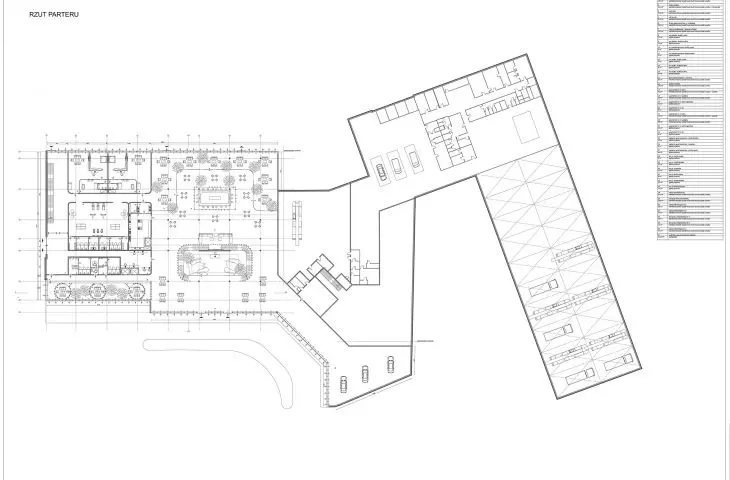 Projekt rewitalizacji starego portu lotniczego, rzut parteru