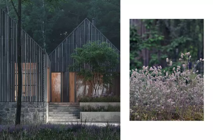 inspiracją dla architektury była otaczająca działkę natura