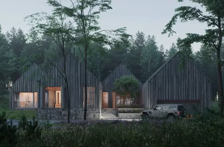 front elevation of the house