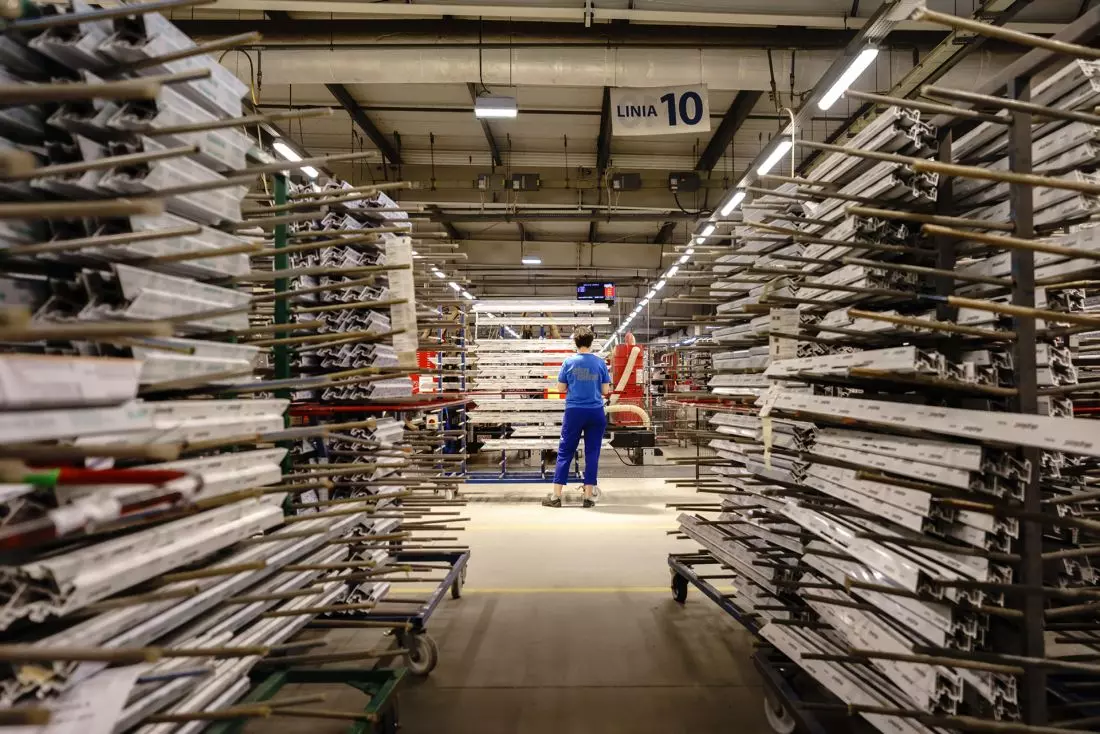 Eko-Okna dysponują
powierzchnią produkcyjną rzędu prawie 200 tys. m2 © EKO-OKNA