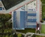 Dom weselny Lubaszka, widok z drona