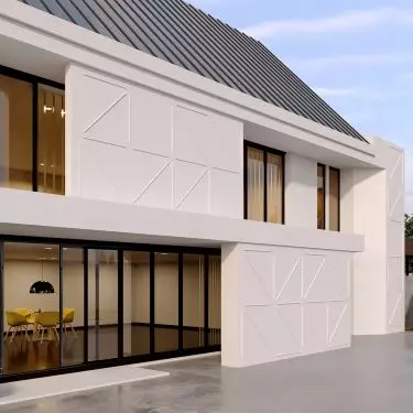 Single-family building - facade with BP19 slats