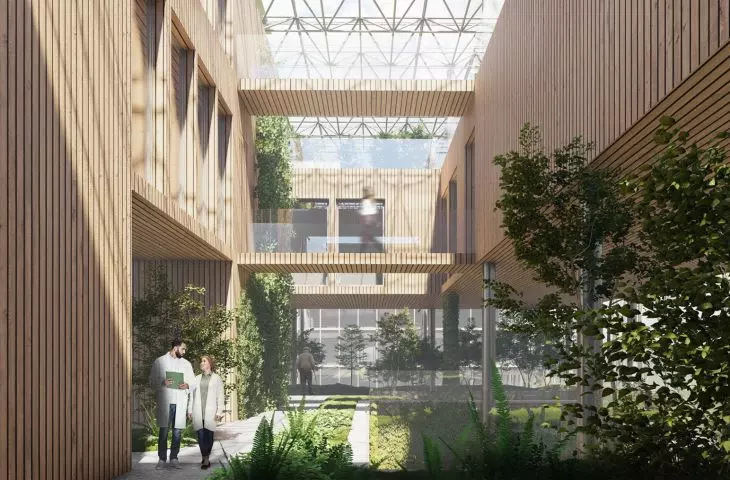 Green hospice, interior