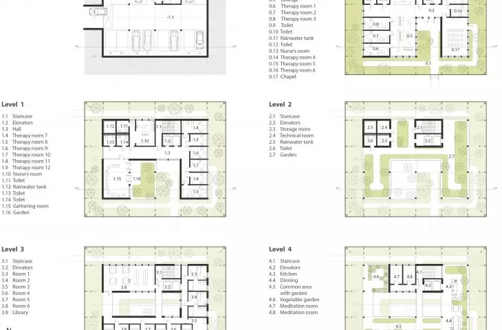 Green hospice, projections