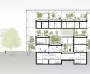 Green hospice, cross section