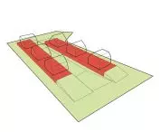 a diagram of the settlement's formation; green valley