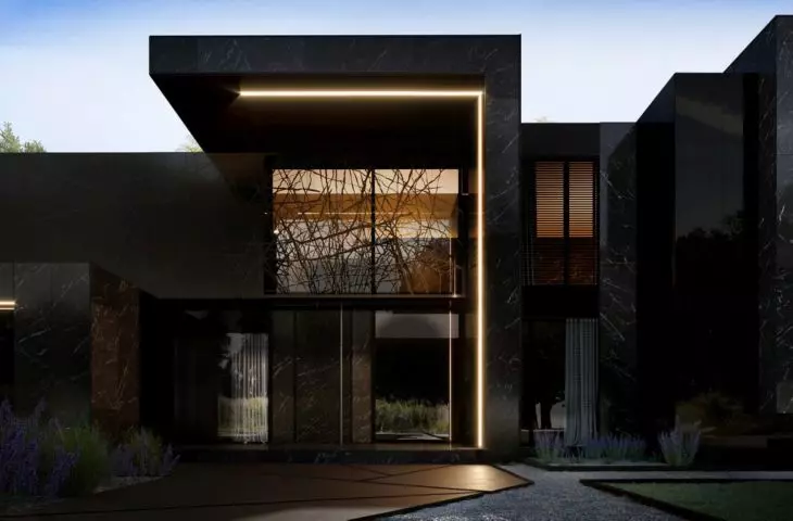RE: NERO HOUSE, view from the entrance.