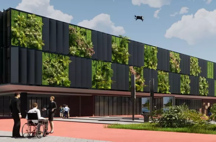 Factory 4.0, green wall