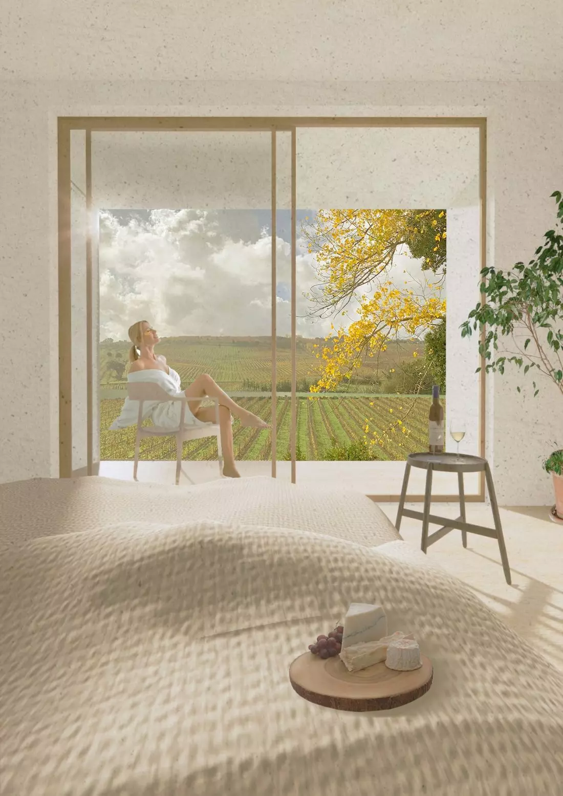  Hotel w Monte d’Oiro
w Portugalii, jeden z projektowanych pokoi