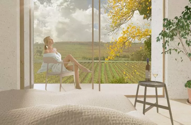 Hotel w Monte d’Oiro w Portugalii, jeden z projektowanych pokoi