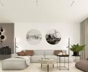 in the interior, the architects opted for bright, natural colors