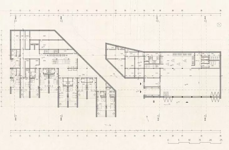Projekt hotelu Monte D’Oiro, rzut parteru