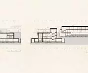 Monte D'Oiro hotel project, cross-section D-D, C-C