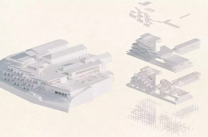 Monte D'Oiro hotel project, scheme
