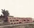 Monte D'Oiro hotel project, view from the side of the vineyard