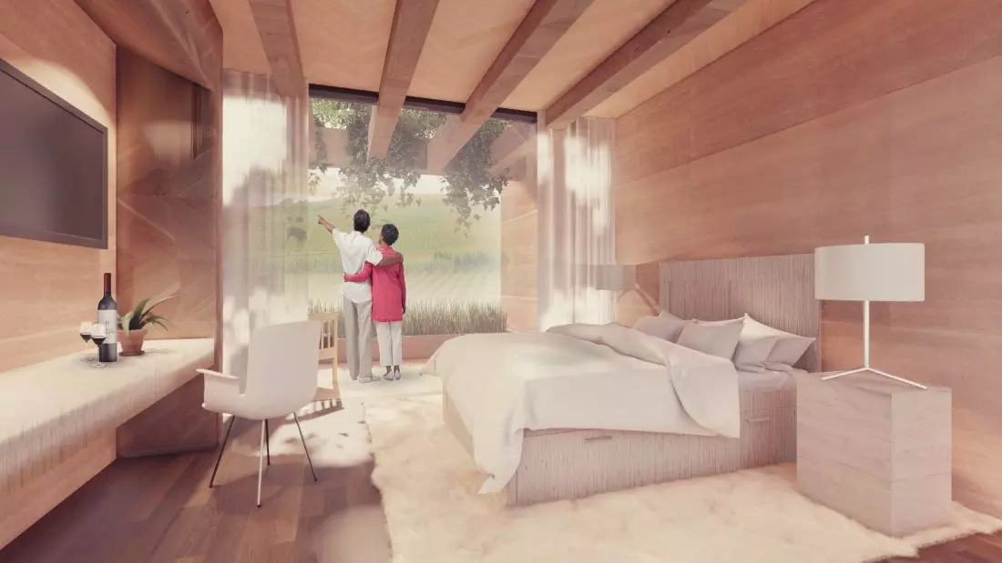 PrProjekt hotelu Monte
D’Oiro, jeden z pokoi hotelowych