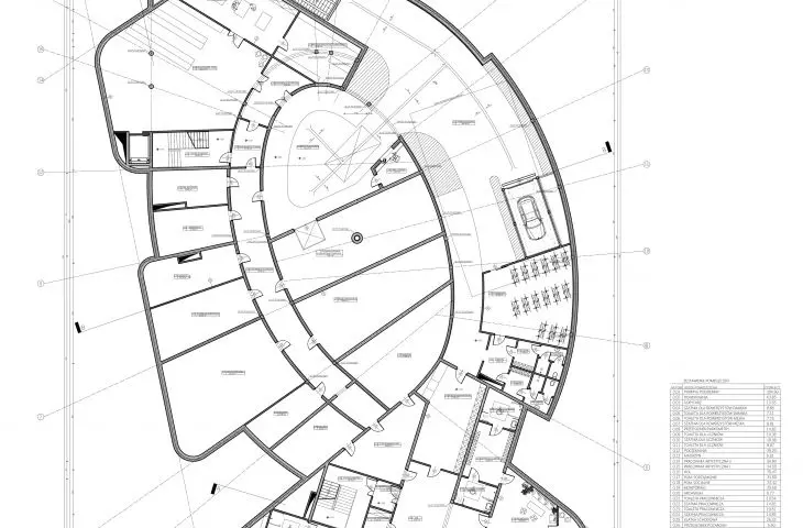 Experimental Exhibition Center in Gdansk, underground projection