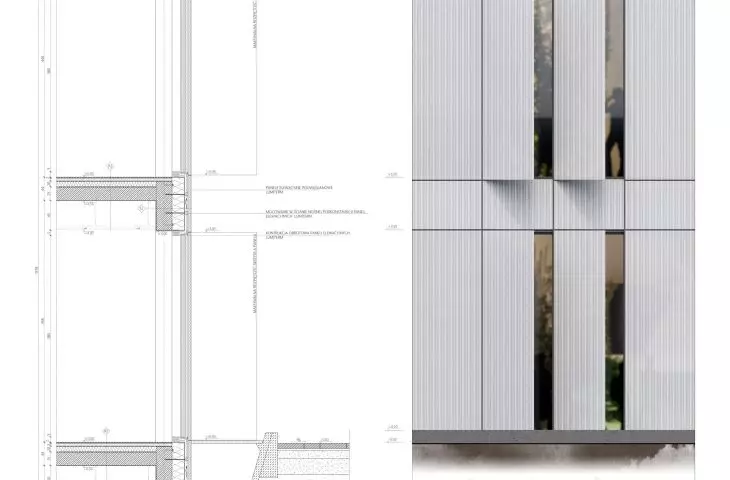 Eksperymentalne Centrum Wystawiennicze w Gdańsku, detal budowlany i architektoniczny