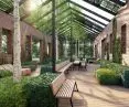 Visualization of the park at 15 Dekerta Street in Krakow
