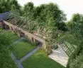 Visualization of the park at 15 Dekerta Street in Krakow