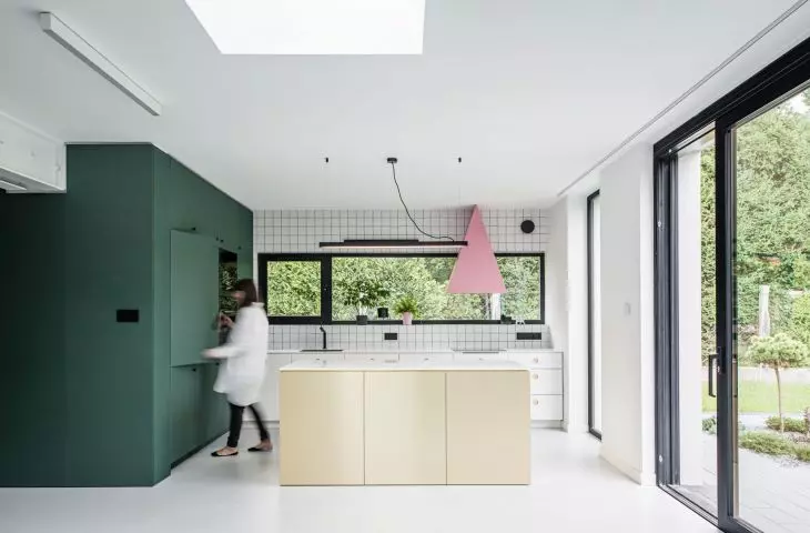 kitchen overlooking the garden