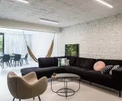 open living room with dining room