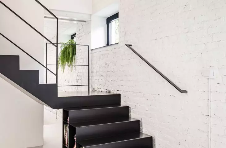 black staircase