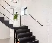 black staircase