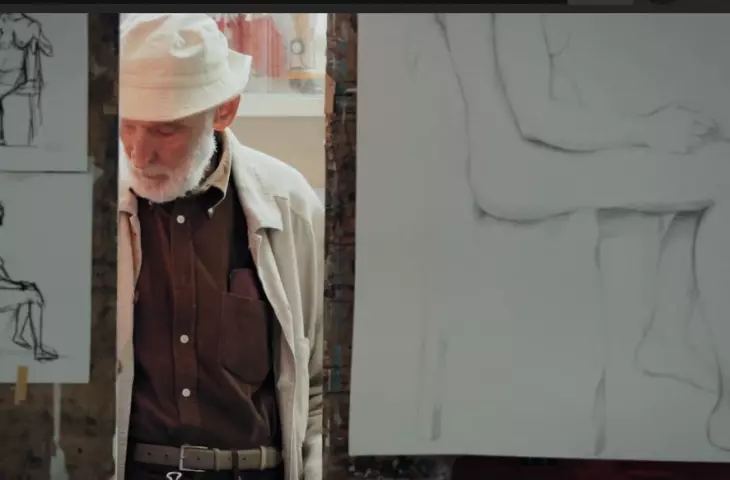 Konrad Jarodzki in his studio