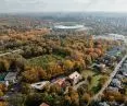 Villa Reden apartment building in Chorzow, bird's eye view