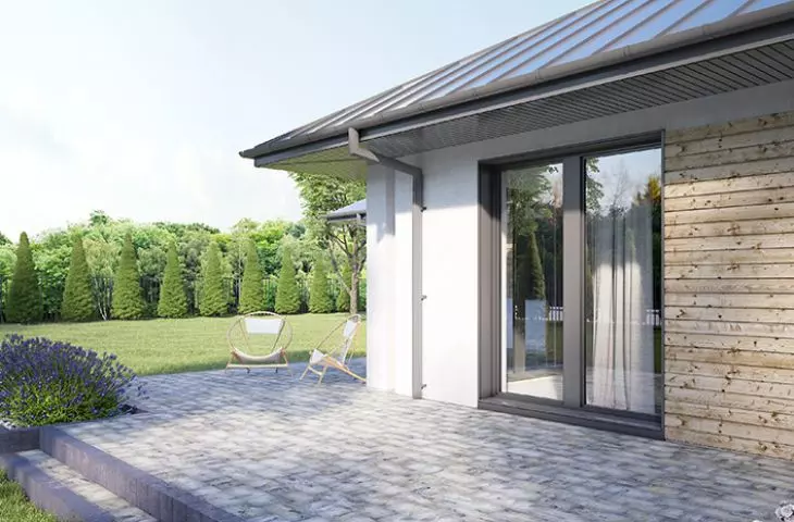 Terrace, Fijo paving, Mitilo color