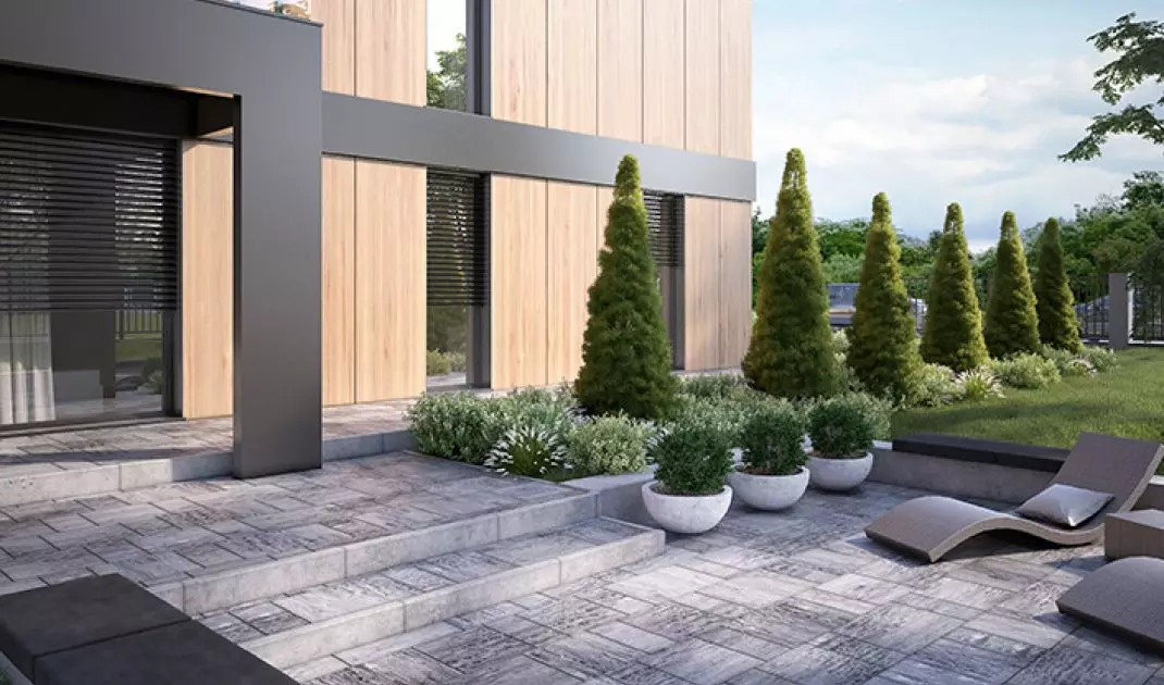 Terrace, Universum paving, Freddo color