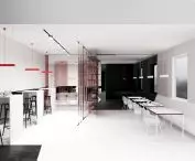 Część restauracji znajduje się na piętrze