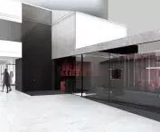 Projekt restauracji w Wadowicach, bar widziany od strony pasażu
