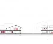 Projekt restauracji w Wadowicach, przekrój