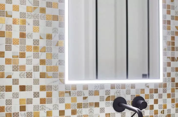 mosaic in the bathroom