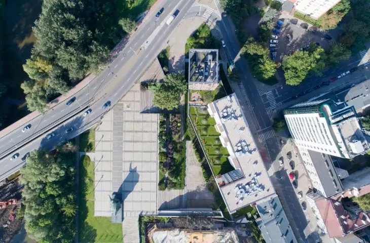 Port Praski — widok z lotu ptaka
