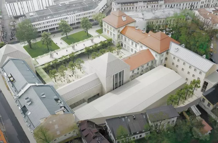 Projekt Pałacu Radziwiłłów — widok z lotu ptaka
