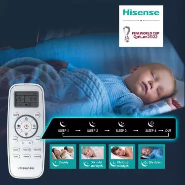 Sleep peacefully at night, 4 air conditioner modes