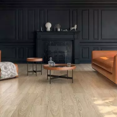 Wide boards in the living room