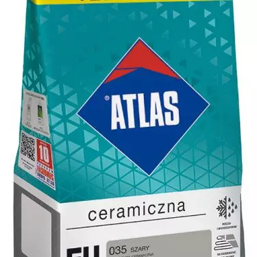 ATLAS ceramic grout containing polymer fibers for exceptional tightness