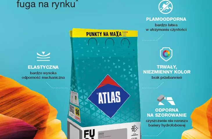 Fuga ceramiczna ATLAS zawierająca włókna polimerowe nadające wyjątkową szczelność